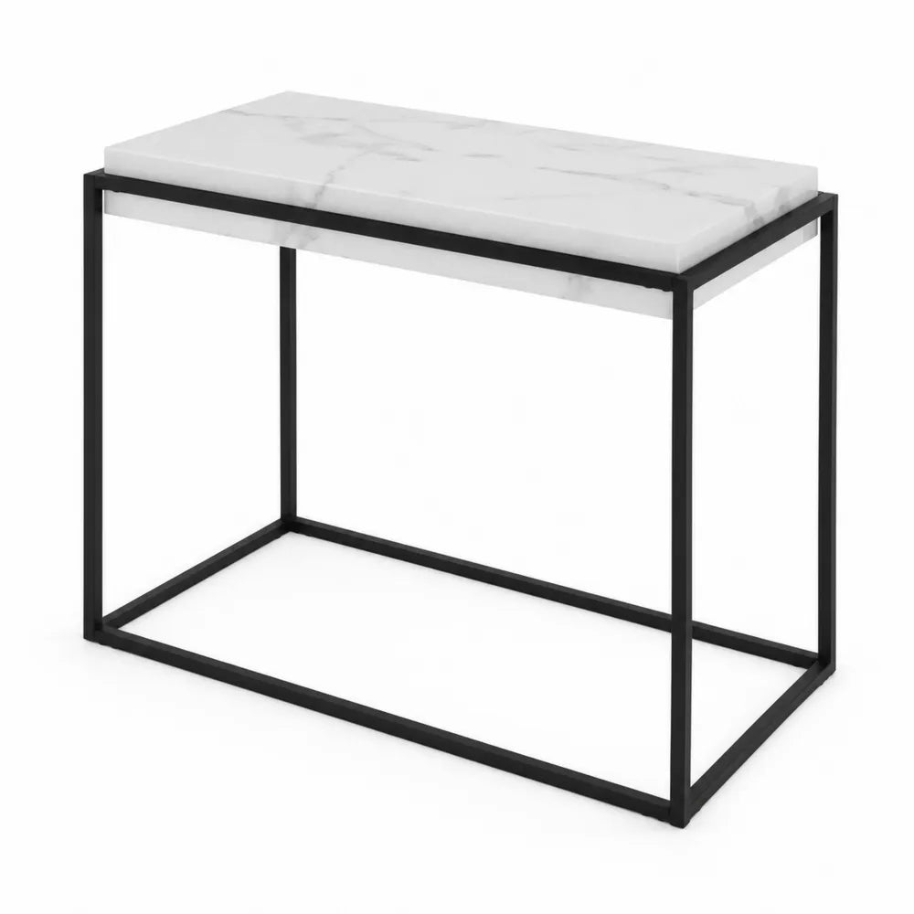 Consolle rettangolare in marmo e metallo 100x35x75 cm