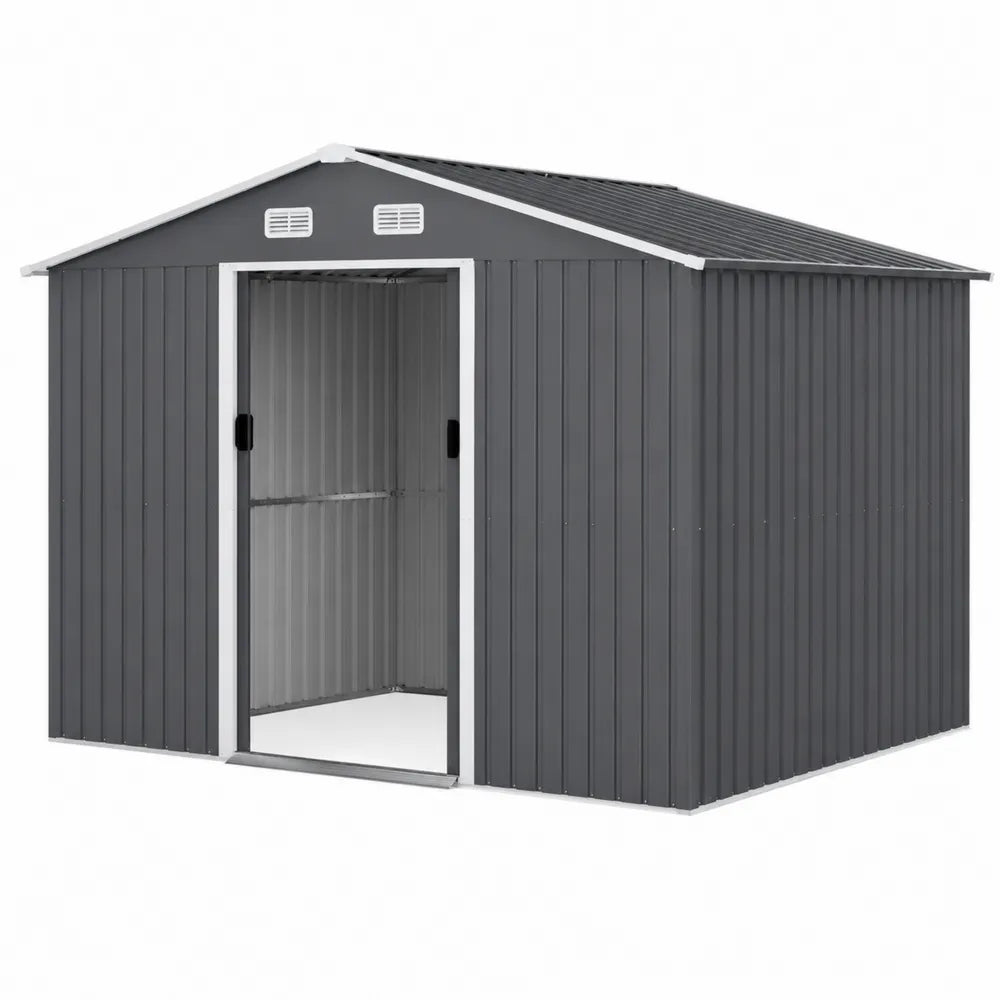 Capanno in Metallo Grigio Zincato 310x260x185 cm
