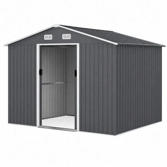 Capanno in Metallo Grigio Zincato 310x260x185 cm
